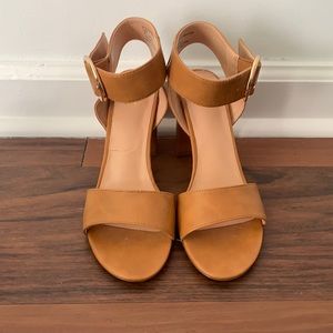 Women’s brown heeled sandals